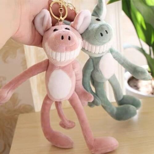 2021new 21cm Plush pendant Yoga pig big tooth key chain bag mobile phone accessories car key pendant plush toys stuffed animal