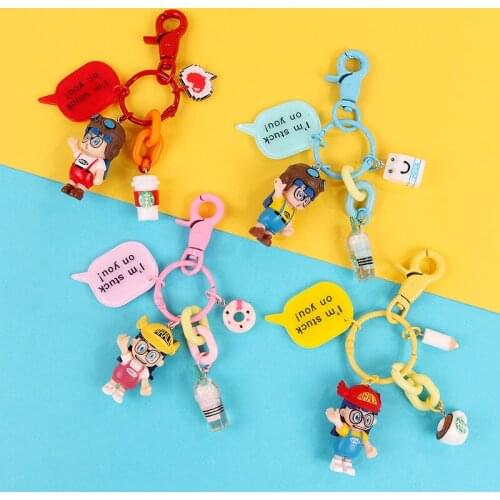 New Anime Keychain Little Girl Ala Lei Doll Key chain for Women Purse Bag Handbag Pendant Charms Car Keychain Keyring Holder