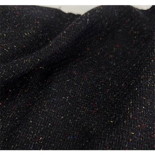 NW150 Senior Black Line Texture Yarn-dyed Jacquard Woollen Cloth Womens Autumn/Winter Suit Pants Coat Clothing Sewing Materials