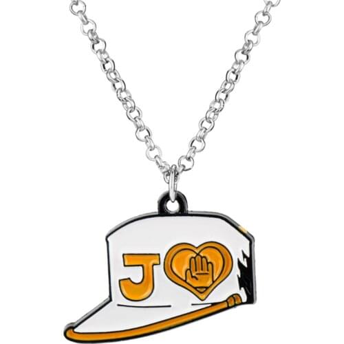 Anime JOJOs Bizarre Adventure Necklace Kushiro Chengros Student Hat Pendant Necklace Hip Hop Jewelry