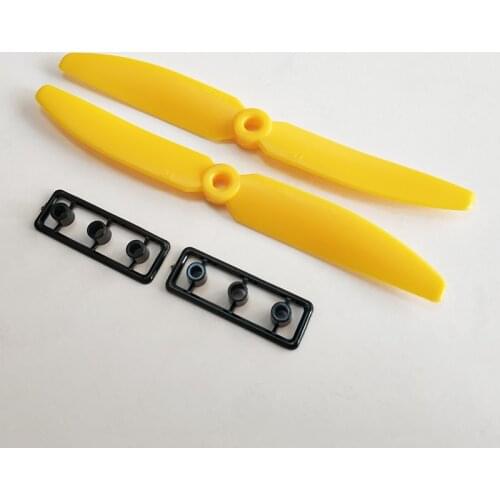 4pcs 5030 Propeller 5*3 Yellow Props 2-Blade CW/CCW Prop for QAV250 Helicopter RC Model Parts (2 Pair)