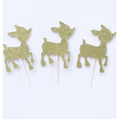Christmas Cupcake Topper- Oh Deer Party- Christmas Party Decor- Oh Deer-y-Holiday Party Topper-Ugly Sweater Party- Deer Toppers