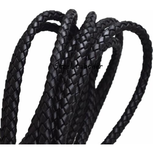 5m/lot Approx 8mm Genuine Braided Leather Cord Rope Fit Neck laces Bracelets Findings Leather Thread DIY Jewelry Making Leather