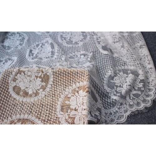 GLace 3M/Lot classic retro bow mesh fabric eyelash lace fabric Handmade DIY clothing decorative accessories TX662