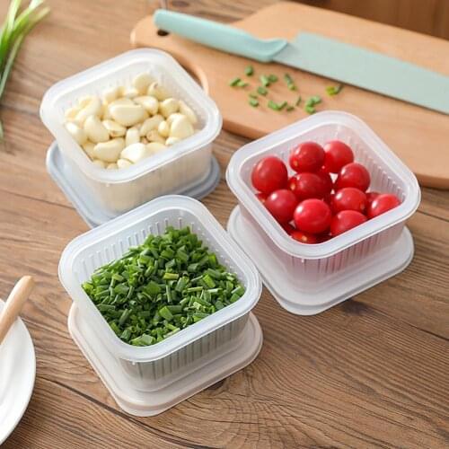 Large Capacity Convenient PP Drain Basket Food Storage Box Long Lasting Kitchen Storage Container Durable for Home