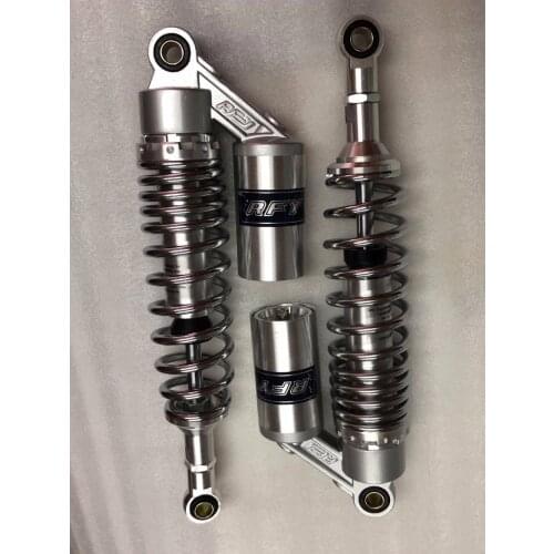 Universal silver 360mm Motorcycle New Rear Nitrogen Shock Absorber 7mm spring Suspension for honda yamaha suzuki silver Chrome