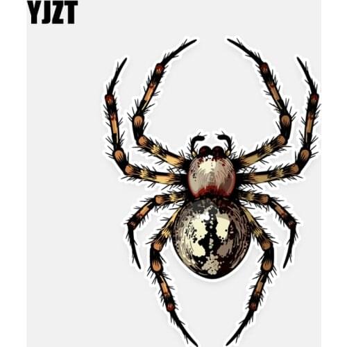 YJZT 9.1*12.8CM Unique Dangerous Spider Crawl Decor Car Stickers Personality 11A0578