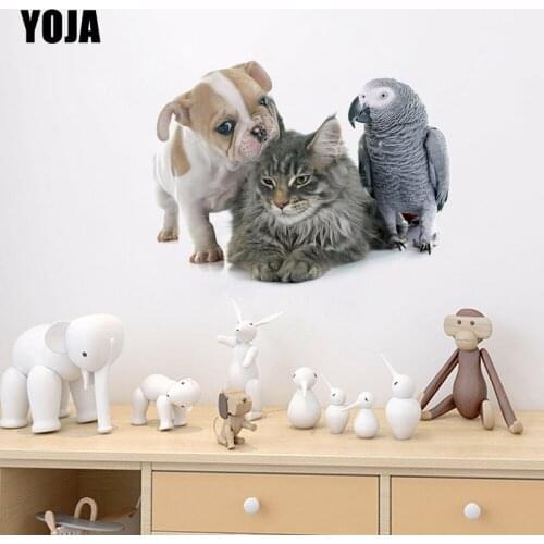 YOJA 49×37.8CM Lovely Animals Funny Cartoon Stickers Waterproof Wall Decoration Home Accessories 8WS0206