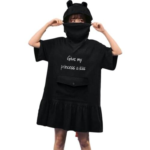 Frogs Oversized hoodie Cute Three-dimensional Kawaii sweatshirt Female letter print Pocket short Sleeve essentials anime hoodie