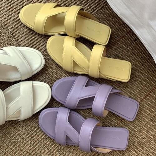 2021 candy color lady sandals simple all match fashion street womens Shoes