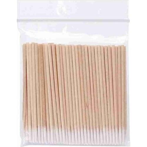100pcs Cotton Swab Stick Disposable Pointed Micro Cotton Swab Eyelash Extension Gel Removing Cleaning Sticks Tattoo Makeup Tools
