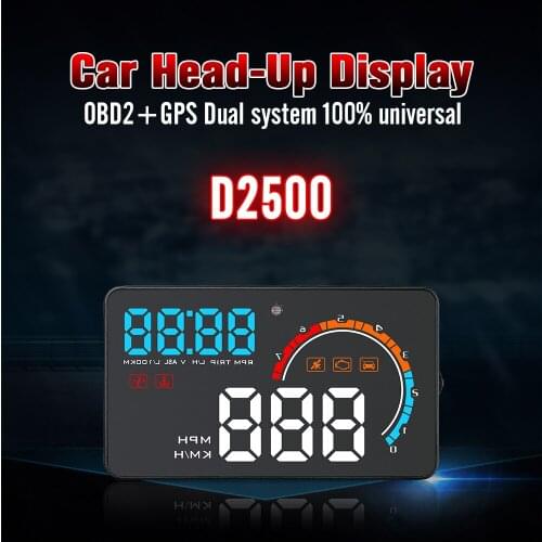 4"Universal Car HUB OBD2/GPS Head Up Display Car Speed Projector Vehicle Windshield Navigation OBD Speedometer Hud D2500