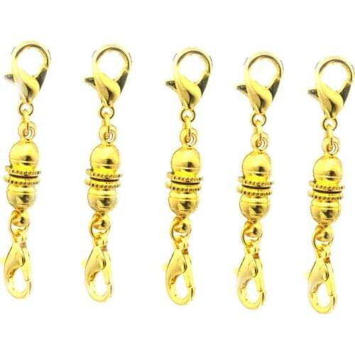 5PCS Oval Shape With Lobster Clasp Magnet Clasp On Both Sides DIY Necklace Bracelet Connecting Body Jewelry Accessories