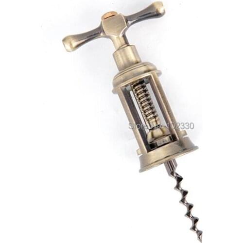 50pcs Retro Red Wine Bottle Opener Zinc Alloy Corkscrew Cork Puller Remover Champagne Opener Antique Bronze