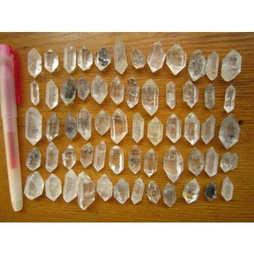 60pcs 220g Clear Tibetian "Seed" Quartz Crystal Points Specimen