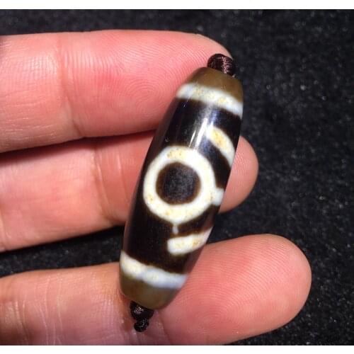 AsL Treasure Magic Power Tibetan old Agate Tairen Guiren Lucky Man dZi Bead Amulet Fit For Making Bracelet Talisman Timestown