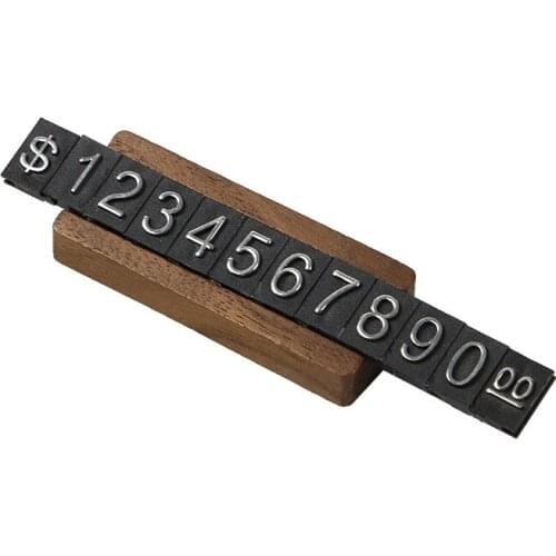 Wooden Base Wood Basic Frame Adjustable Indicator Combined Letter Cube Pricing Price Tag