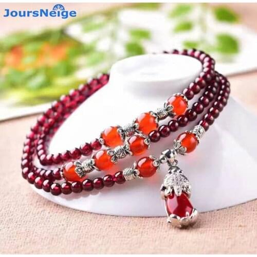 Wholesale Red Wine Natural Garnet Bracelets Bead With Pi Xiu Brave troops Pendant Lucky for Women Gift Crystal Bracelet Jewelry