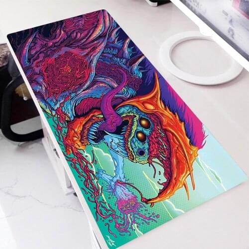 CS GO Hyper Beast Mousepad Gamer Mouse Mats Pc Mouse Pad Anime Sexy Gaming Computer Table Non-slip Gaming Laptop Rubber Deskmat
