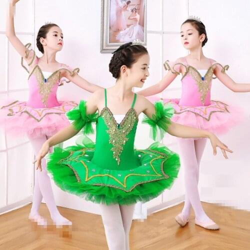 Children ballet dance skirt little swan sequined girl performance clothing soft gauze skirt new children tutu skirt exercise clo