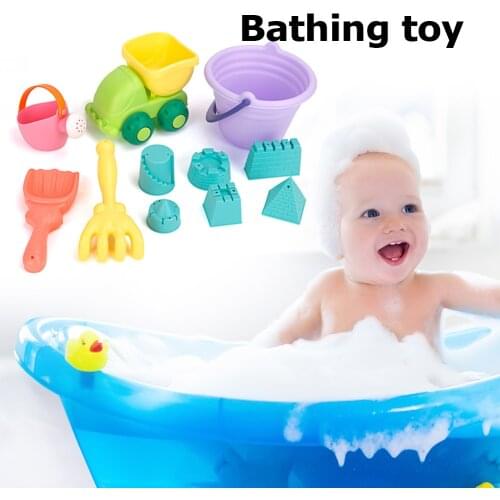 Kids Baby Summer Plastic Beach Play Water Sand Toy Sandbox Set Castle Kit Bucket Play Cart Parent-child Interactive Game Toys#20