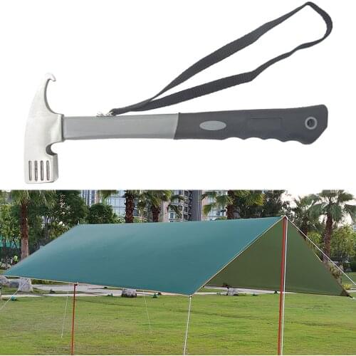 Hot Sale Outdoor camp multi-functional nail hammer Steel hammer escape safety hammer Tent nail hammer camping equipment