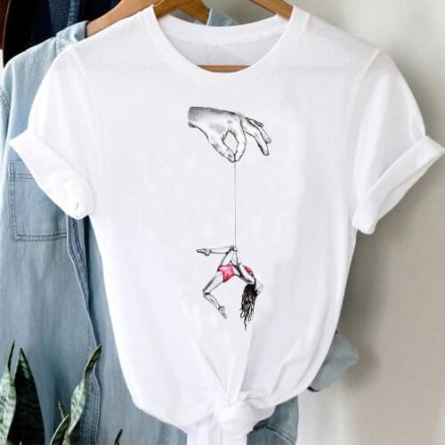 T-shirts Women Funny Trend Girl Spring Summer Cute 90s Girl Fashion Clothes Graphic Tshirt Top Lady Print Female Tee T-Shirt