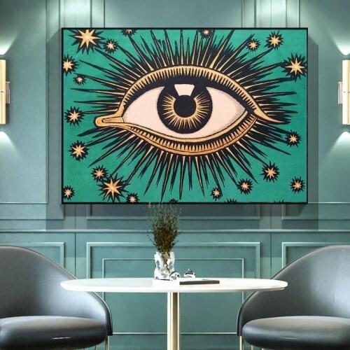 Eye Art Mystical Esoteric Gnostic Canvas Paintings Stars Posters and Prints Wall Art Pictures for Living Room Wall Decor Cuadros