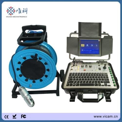 360 degree rotation pan and tilt 100m water well camera borehole inspection camera with 128GB recording V8-3288PT-2
