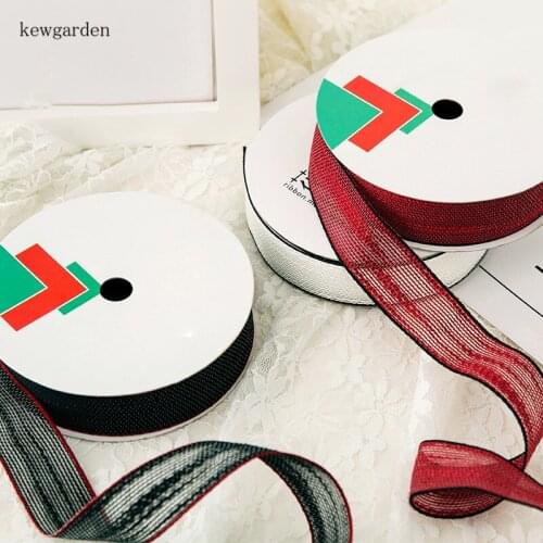 Kewgarden Edge Cotton Satin Ribbons 28mm 1-1/4" Handmade Tape Packing Webbing DIY Hairbow Earring Ribbon Accessories 20Yard
