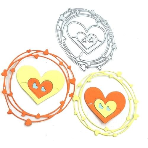 Julyarts Loving Heart Metal Cutting Dies for Scrapbooking New 2021 Metal Cutting Dies Decoration Scrapbooking Cutting Stencil
