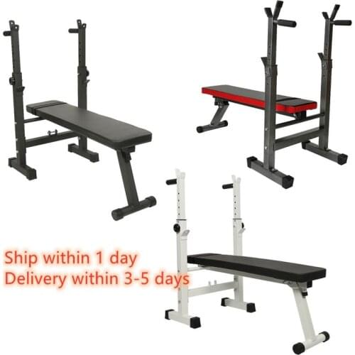 Multifunction Weightlifting Bed Foldable Weight Benches Barbell Squat Stand Rack Bodybuilding Training Muscle Fitness Equipment