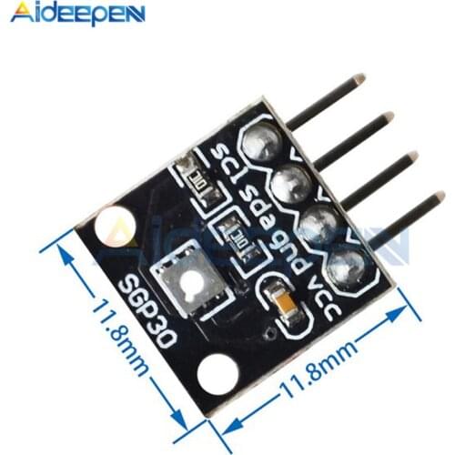 1Pcs SGP30 Gas Sensor Module TVOC/eCO2 Indoor Air Quality Formaldehyde Carbon Dioxide Measurement Sensor Board IIC I2C Interface