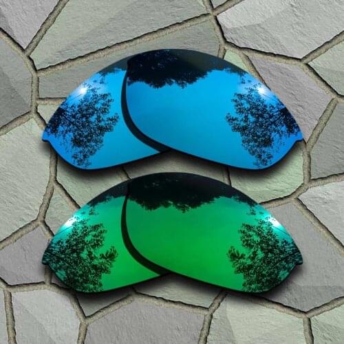 Sky Blue&Jade Green Sunglasses Polarized Replacement Lenses for Oakley Half Jacket