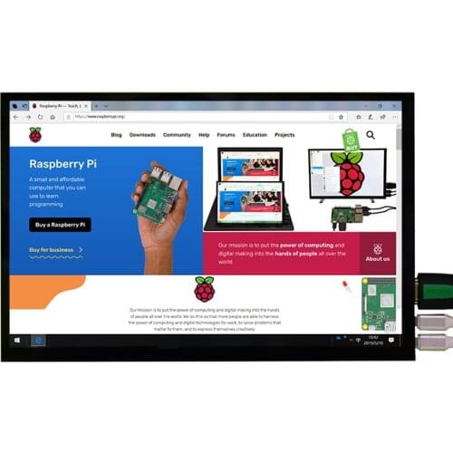 New 10.1 inch 1280x800 IPS HDMI LCD Display Monitor with Capacitive Touch Screen for Raspberry Pi 4B 3B+ Windows Android