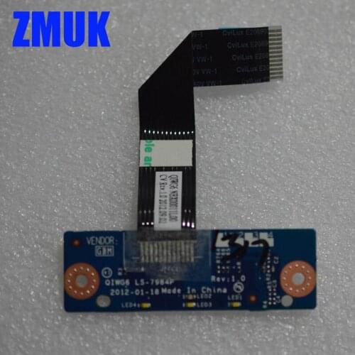 Original QIWG6 LED Board(Touchpad Button Board) W/Cable For Lenovo G580 G585 Series,P/N LS-7984P