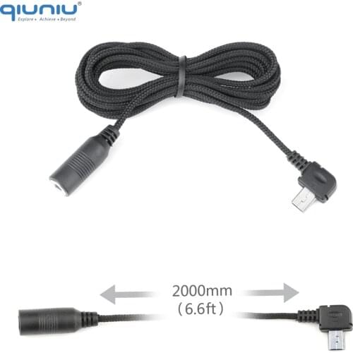 QIUNIU Mini USB Microphone Mic Adapter Transfer Cable to 3.5mm External Microphone for GoPro Hero 3 3+ 4 for Go Pro Accessories