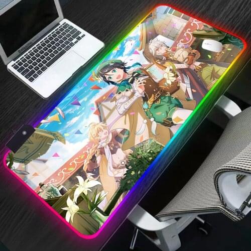 Genshin Impact Mouse pad gamers decoracion Extend Game Desk Mousepad Office Professional Mouse Pad Game Keyboard Mat RGB carpet