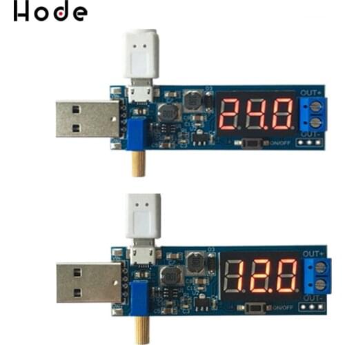 DC 5V to 3.3V/12V USB Step UP/Down Power Supply Module Adjustable Boost Buck Converter 5V to 3.3V/12V DC Power Adapter