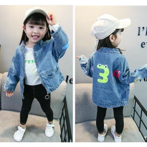 2018 spring autumn girls boy denim Jacket,Girl Coats,Baby boy Clothing,Kids jeans Outerwear,Children Jacket for 2-7 years kids