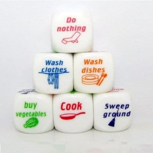 Funny Home Dice housework dice Couples Families Housework Distribution Dice Fun Game Nice Play Gift 25*25mm