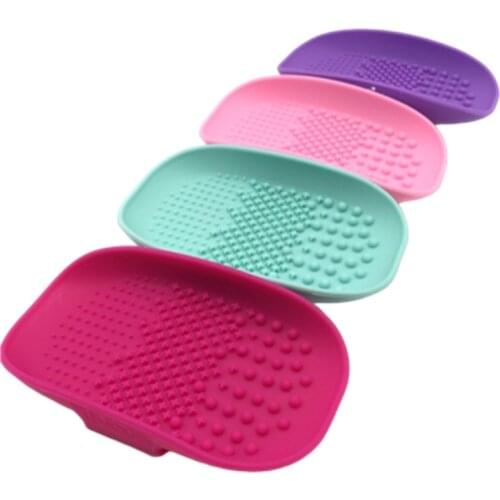 1PCs Silicone Brush Cleaner Cosmetic Make Up Washing Brush Gel Cleaning Mat Board Foundation Makeup Brush Cleaner Pad Tools