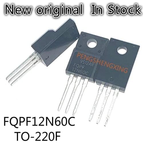 10PCS/LOT FQPF12N60C TO220F FQPF12N60 12N60 12N60C TO-220F New original spot hot sale