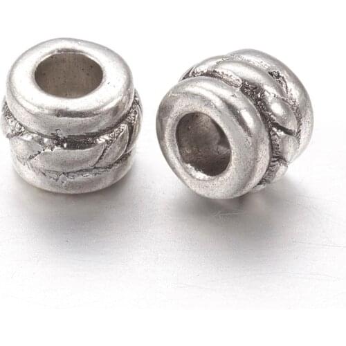 100pc Spacer Beads Tibetan Style Beads Column Bead hole: 2.2mm For DIY Bralcelet Jewelry Making Beads Accessory