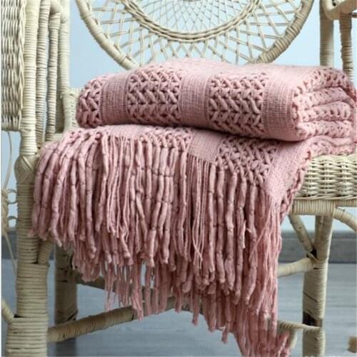 170cm Knitted Blankets Super Soft Chenille Blanket Tassel Sofa Throw Blankets Cotton Shawl Blanket Bedding Quilt Kids Blanket