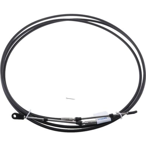 2pcs Throttle Line Clutch Cable/ Wire For Yamaha Outboard, 10-32UNF Thread End, Stainless Steel, 18FT