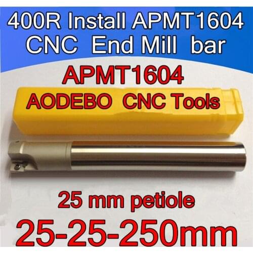25-25-250mm 25 mm petiole 2F BAP400R Install APMT1604 Carbide insert CNC End Mill bar CNC Milling machine tools Free shipping