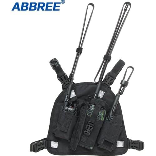 ABBREE Double Radio Shoulder Holster Chest Harness Holder for Baofeng UV-5R UV-82 UV-9R PLUS Walkie Talkie Rescue Essentials