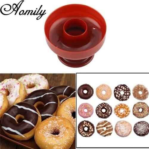 Aomily DIY Doughnut Donut Maker Cutter Mold Desserts Sweet Food Bakery Baking Cookie Cake Mould Kitchen Dessert Tool Bread Mould