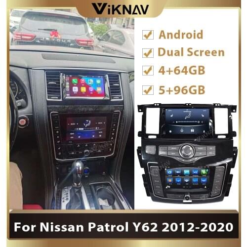 Car GPS navigation For-Nissan Patrol Y62 2012-2020 auto radio multimedia player GPS head unit stereo tape recorder